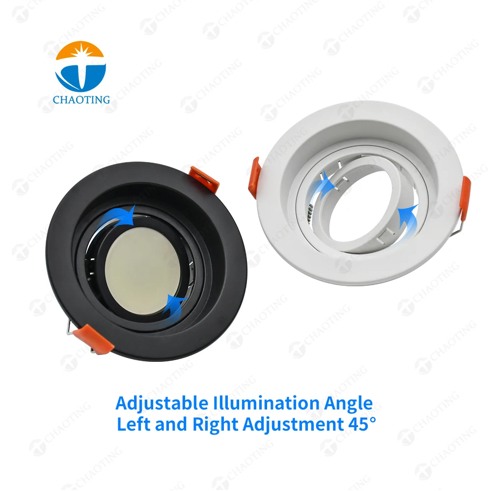 ABS Plastic Recessed Downlight Housing Halogen Spotlight MR11 MR16 PAR30 AR111 Lamp Holder LED Module Down Light Fixture Fitting