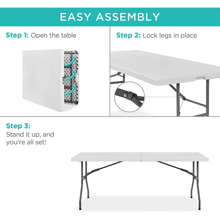 Outdoor Furniture Folding Table Camping Picnic Portable Plastic Folding   H3c624d4f2cac453ab26421e2ebe9ed9e9 