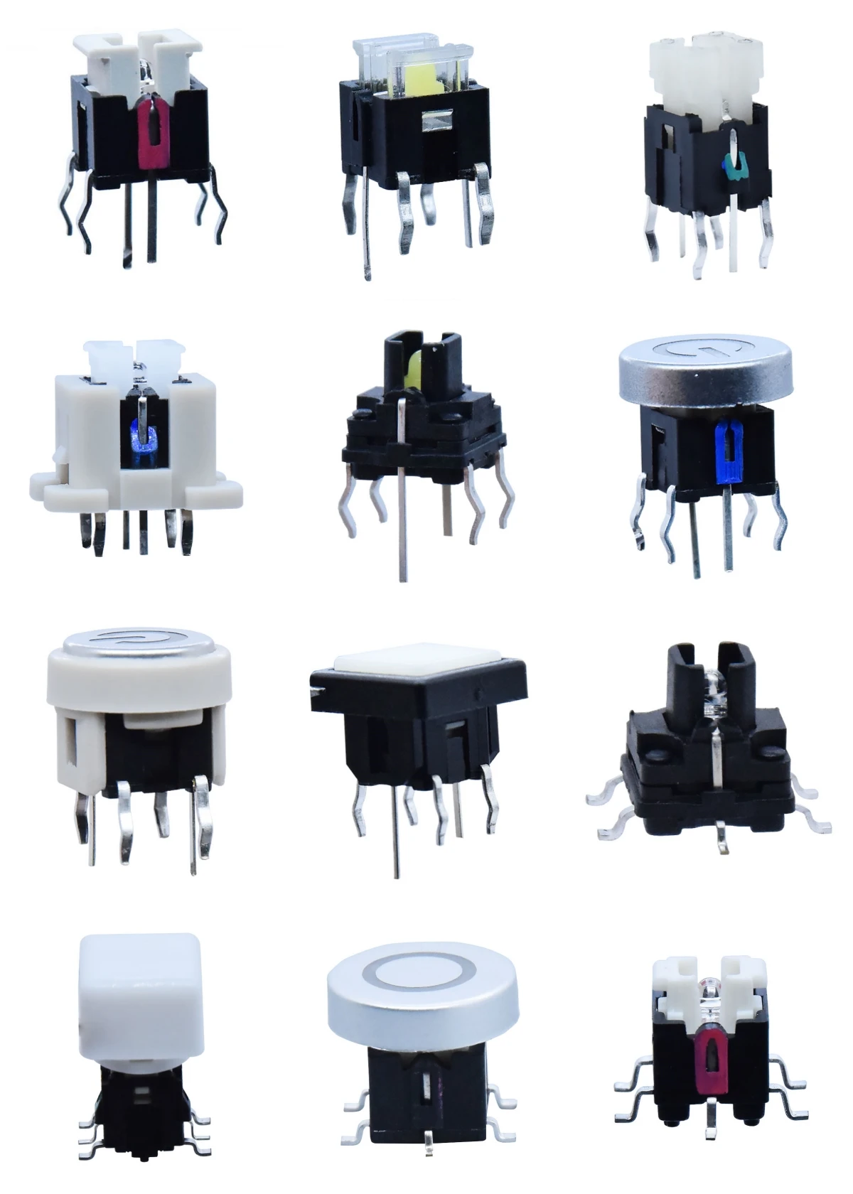 Kandens Waterproof 6x6x12.5H Tactile Switch with Silicon Cover DIP 4 ...