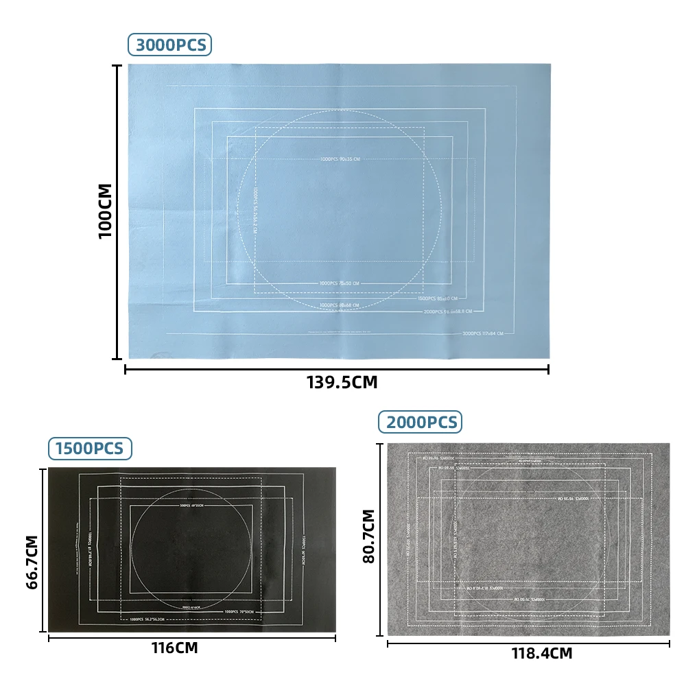 1.5mm Thickness Black Felt Jigsaw Puzzle Mat Roll Up Storage Puzzle