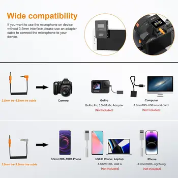 Comica Wireless Lavalier Microphone, BoomX-D2 2.4G Compact Wireless Lapel Microphone System with 2 Transmitter and 1 Receiver detail image