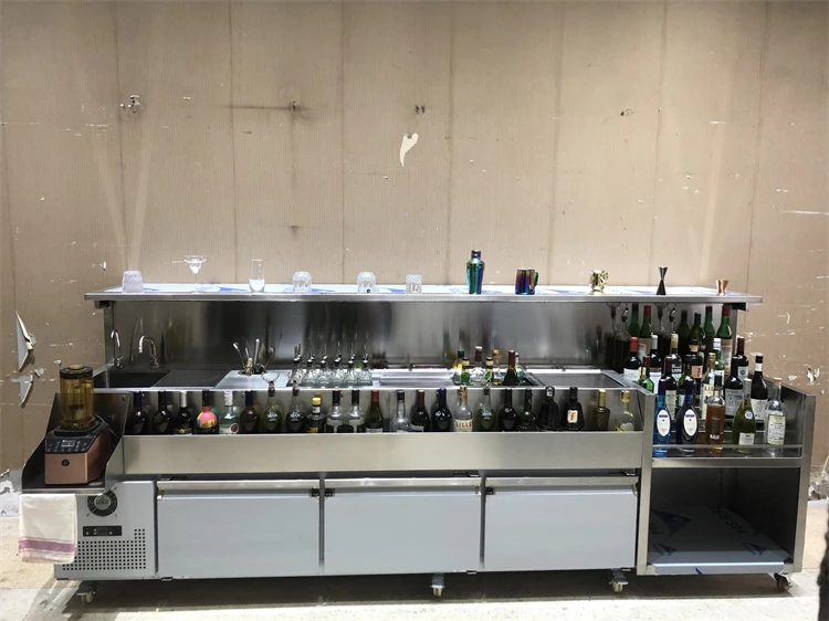 1,2m 1,5m 3m Cocktail-theke Servierbar Mobile Bar-station Cocktail-food-cart