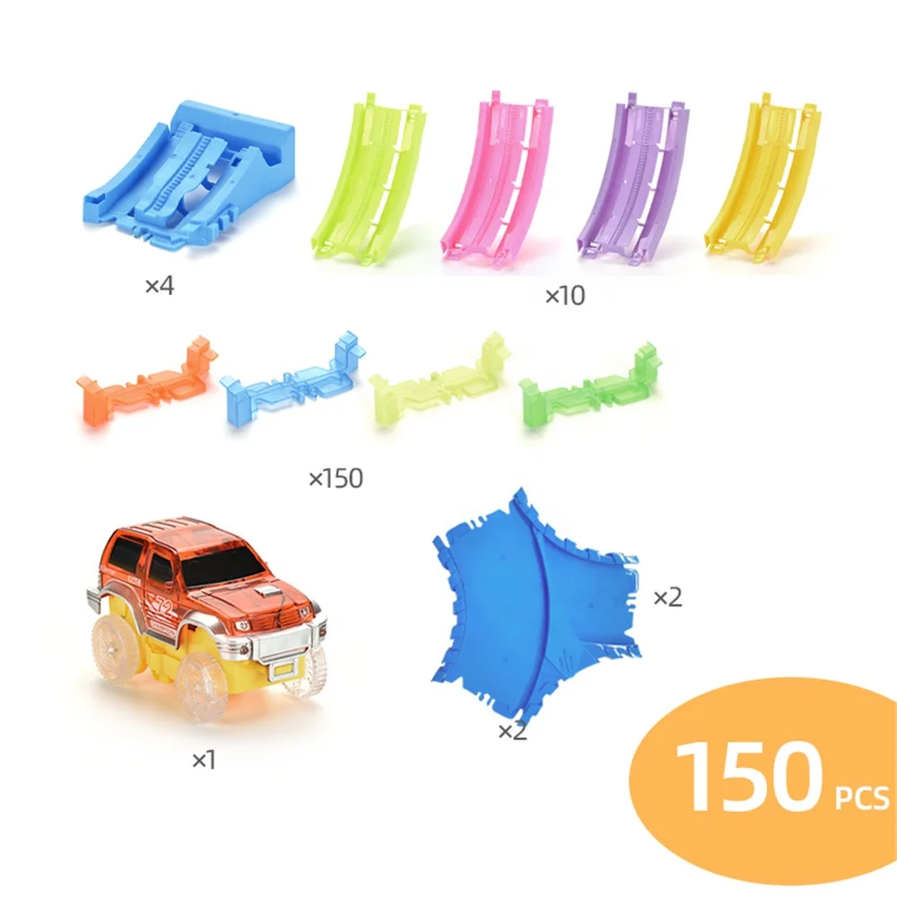 Educational Fun Kids 360 Degree Flexible Magic Lighting Rail Race