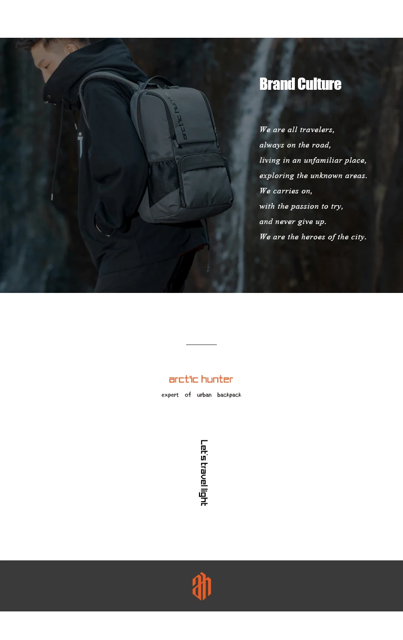 Arctic Hunter Laptop backpack Designer Casual Daily Backpack With USB Charging Port Large Outdoor Gym Sport Backpack Mochila