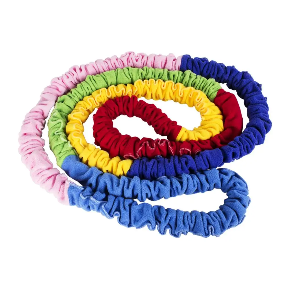 Colorful Cloth Sleeve Stretch Rope Elastic Fitness Resistance Bands Exercise Band Game Toys