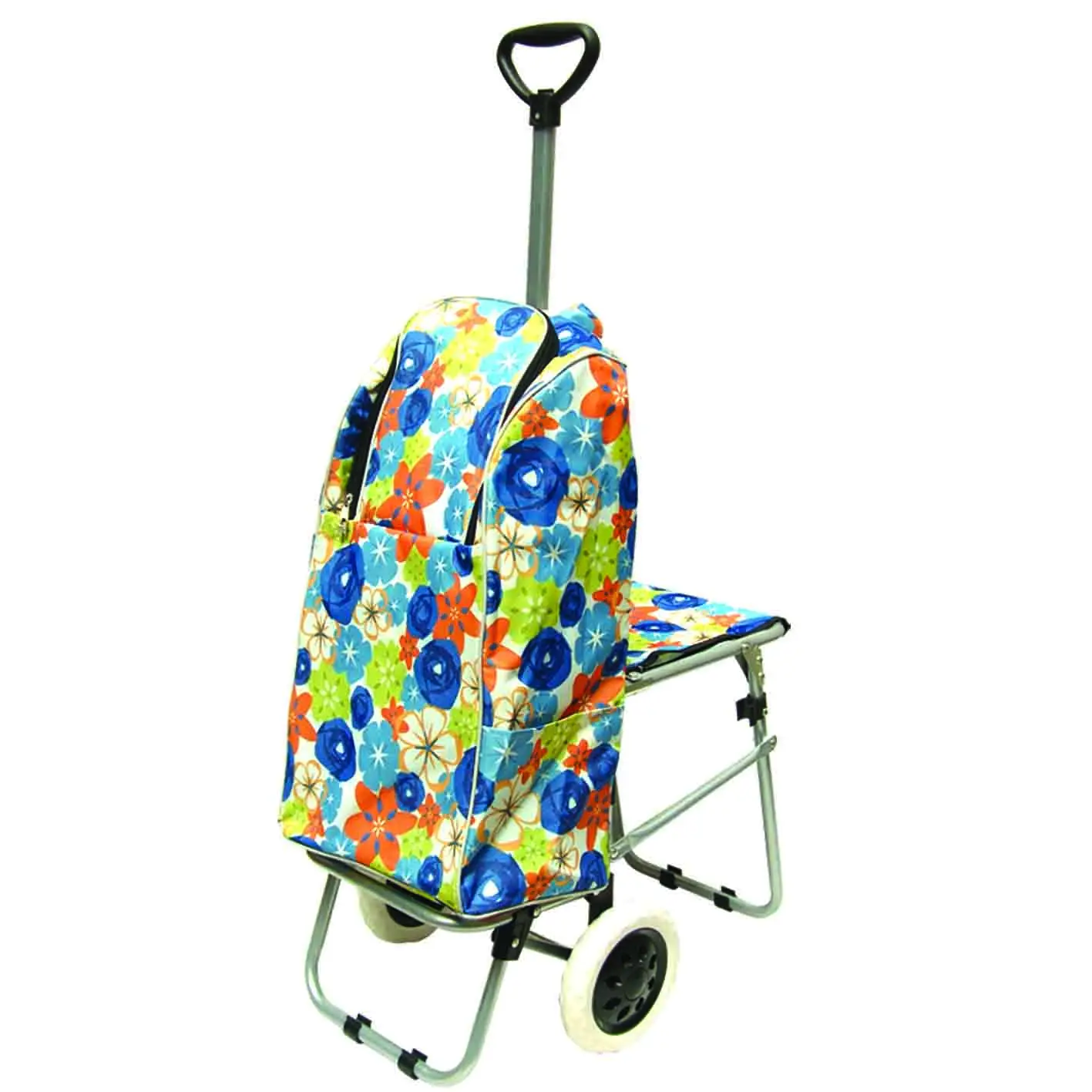 Folding Portable Baggage Car Trailer Climbing Stair Stool Shopping Cart ...