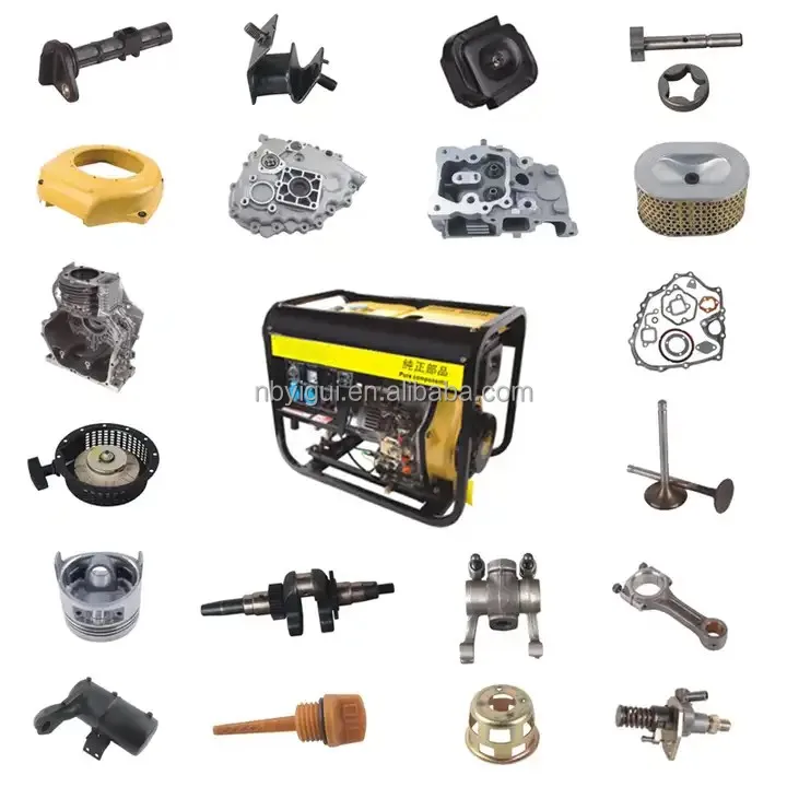 Gasoline  Diesel Generator Spare Parts for 168F, 188F, 190F,   Diesel 186F 190F of Honda and KAMA Parts