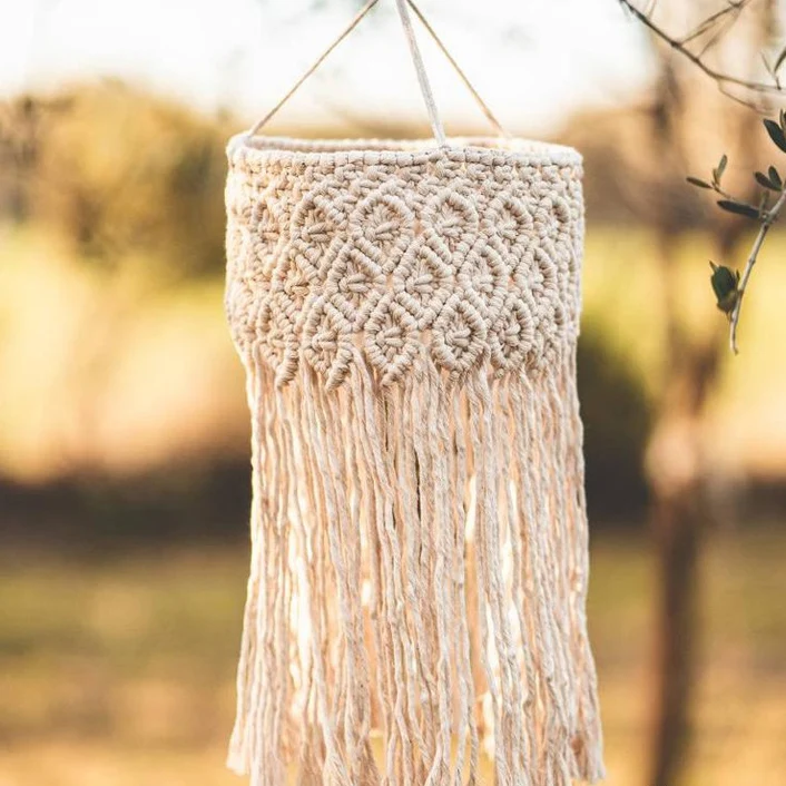 Home Decor Boho Bohemian rame Lamp Shade Hanging 3