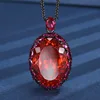 Black gold orange pendant with Chopin chain