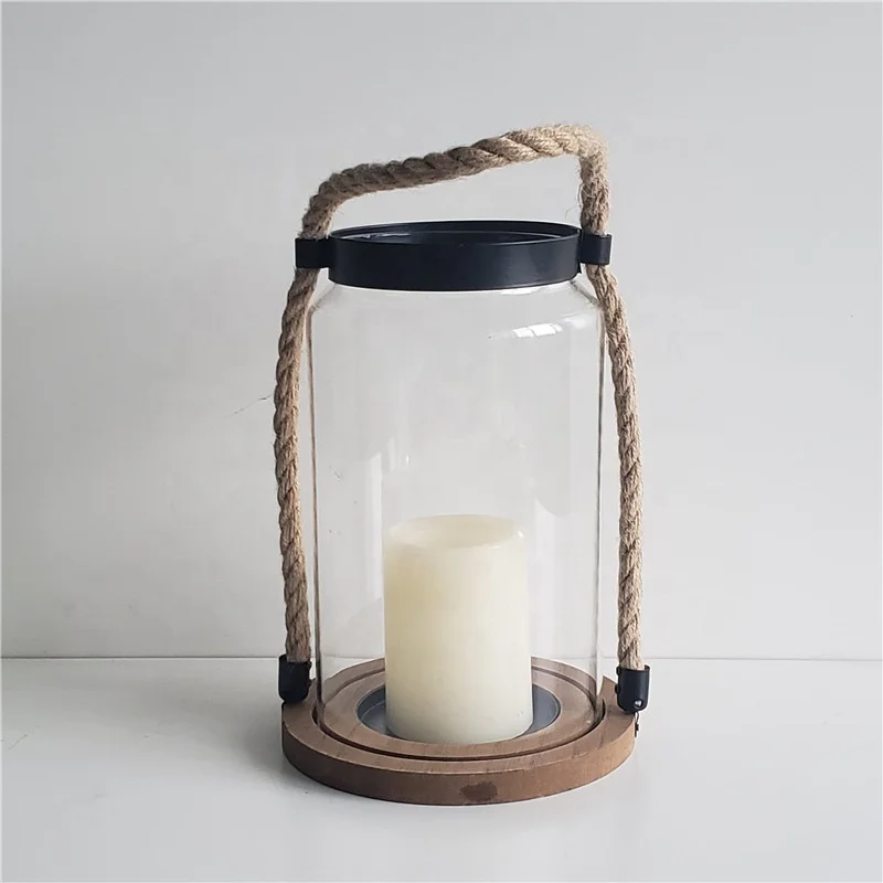 wholesale good quality hanging spring glass jar candle holders wedding decoration glass candle holder