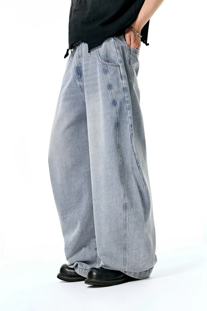 Bomber Jacket Men's Summer New Arrival Streetwear Straight Cut Loose Washed Denim Heart Pattern details