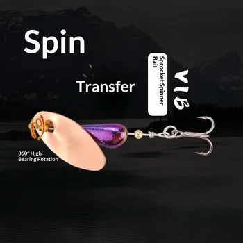 Espressif Copper Composite Spinning Three-Prong Hook Sequin Micro Lure Long-Distance Casting Eccentric Weight Rotating Mandarin – Hooks – view 5