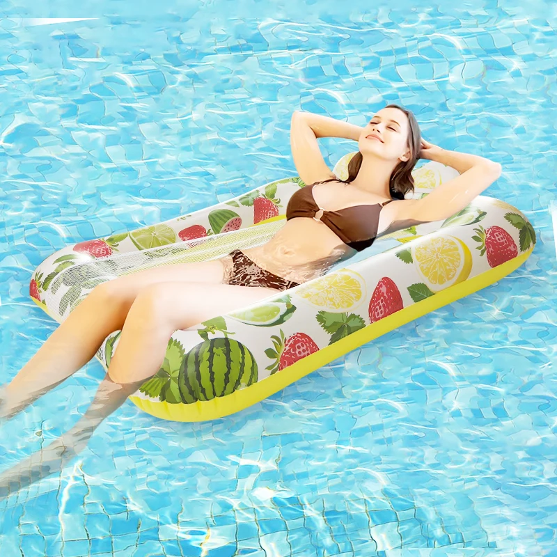 Wholesale Custom square Inflatable Pool Float Chair Lounge Water Float Bed Large Pool Floats Hammock for Adults
