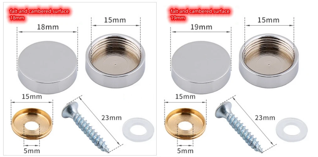 Customized stainless steel advertising screw mirror screw decorative cap screw 10mm -25mm supplier