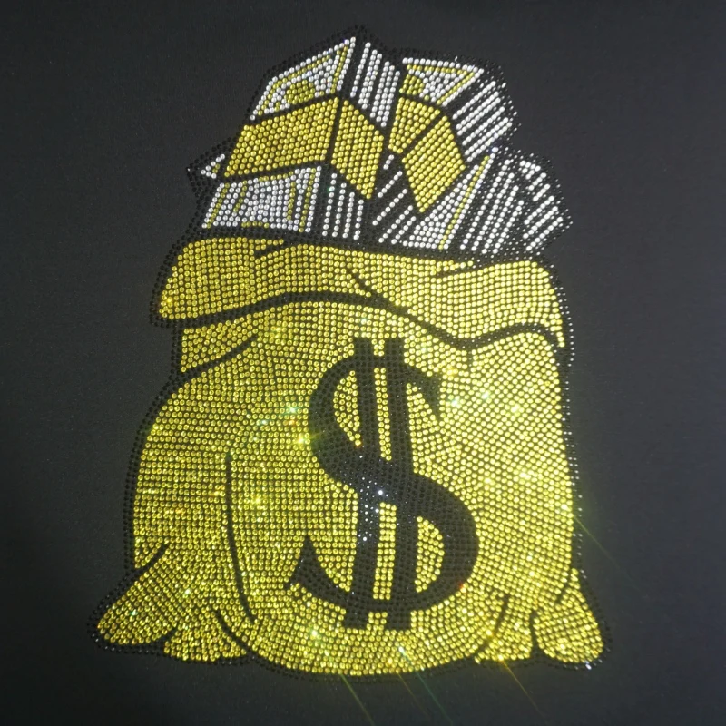 China Manufacturer elephant Rhinestone Heat Transfer Custom Big Elephant Rhinestone Iron On Transfer