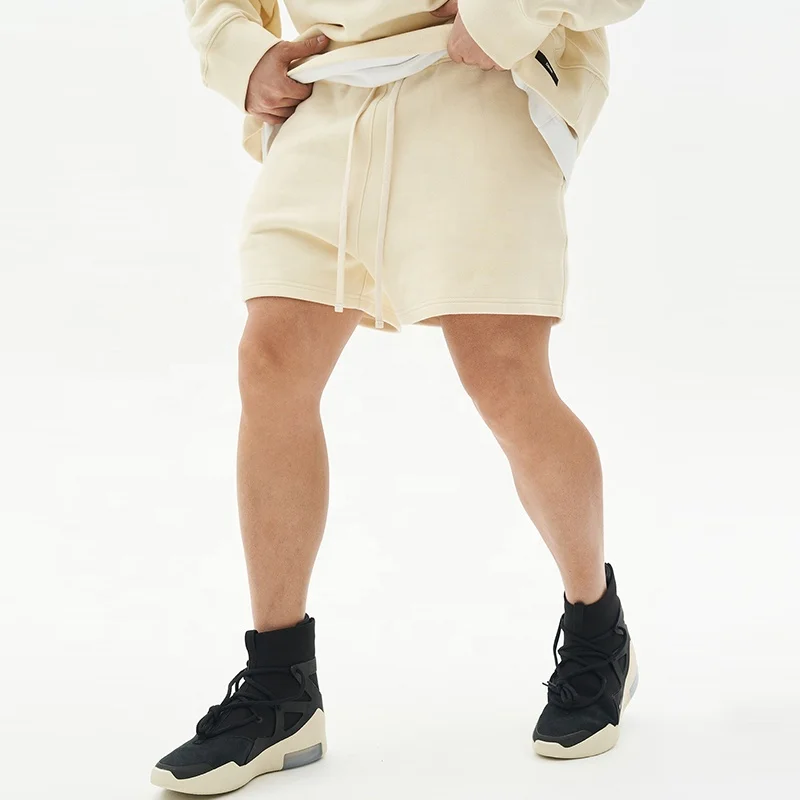 Drop Shipping Mens Jogger Shorts Drawstring Cotton Bermuda Short Loose Fit Baggy Gym Shorts for Men