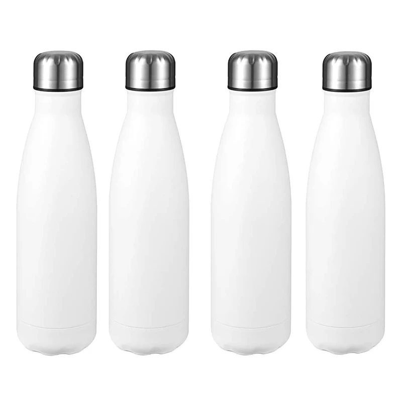 FACTORY PRICE Custom 500ml Sublimation Aluminium White Double Stainless Steel Vacuum Termos Flask coke Cola Shape Water Bottle