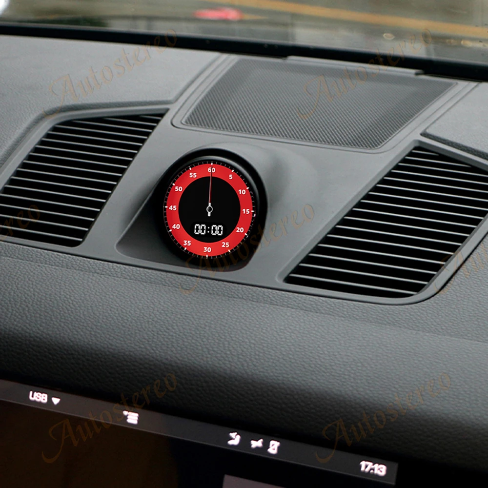 Car Stopwatch for Porsche Cayenne 959 2018-2023 Interior Dashboard Center  Clock Compass Time Electronic Meter Clock Accessional