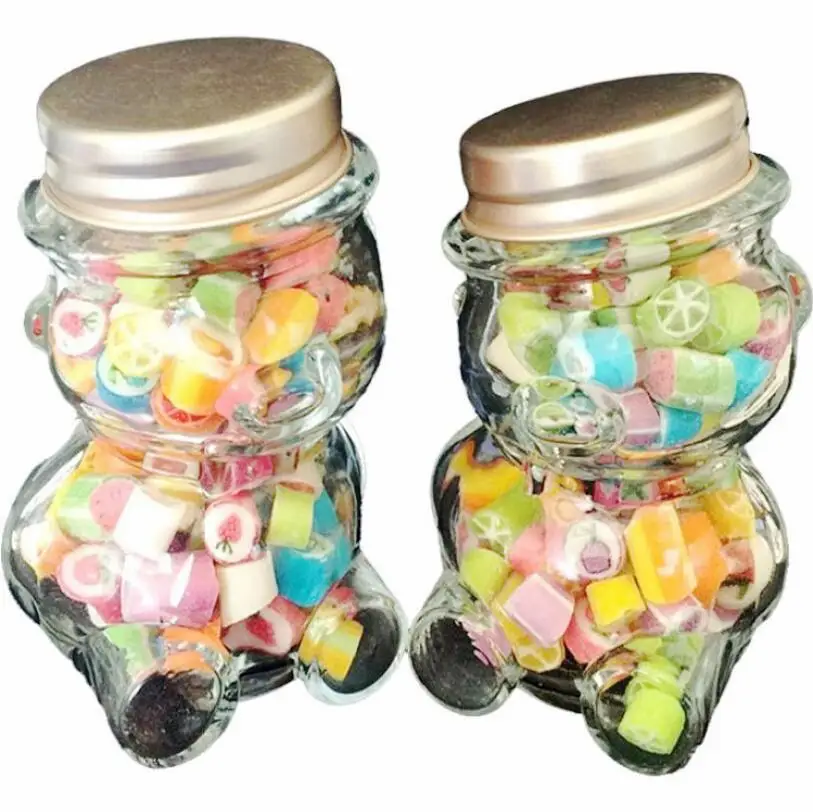 High Quality Wholesale Cute Bear Shape Honey Candy Jars Glass Unique With Aluminum Lid Buy Honey Jars Glass Unique Bear Shape Glass Jar Table Display Glass Bell Jars Wholesale Small Glass Jar