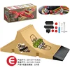 venatura del legno in stile giallo e include 1 skateboard