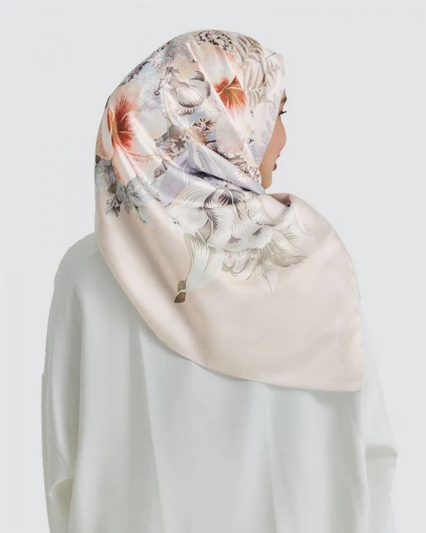 Foulard Vintage En Soie JS GERMAIN - Multicouleur - Occasion Très Bon état - Femme - Écharpe Chic