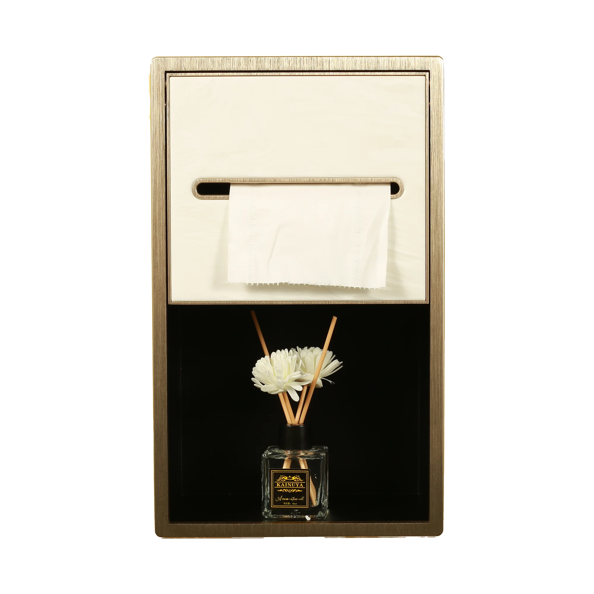 超安い 2-Tier Wall Recessed Steel Stainless Stone Dupont Modern アクセサリー