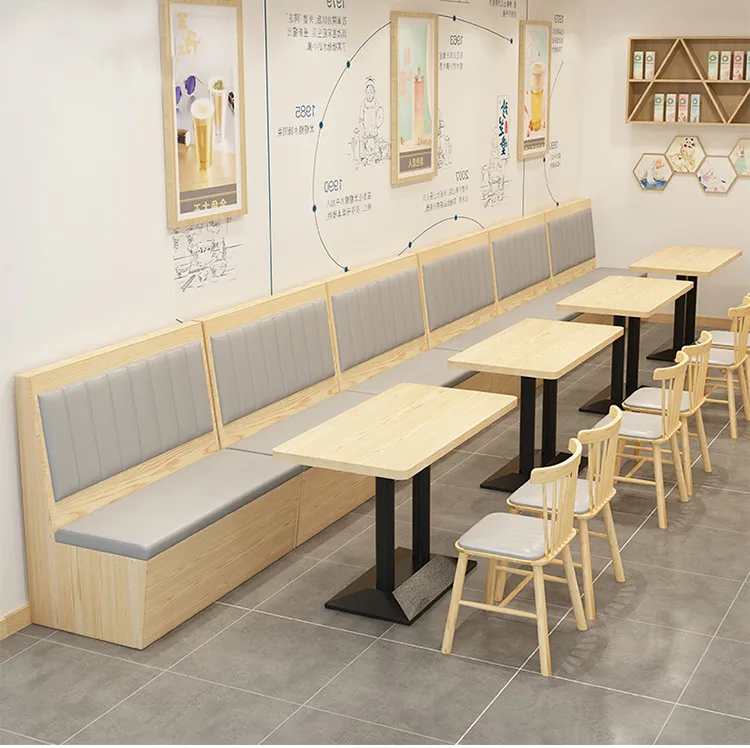 Hot Sale High Quality Fast Food Leather Sofa Furniture Restaurant Booth