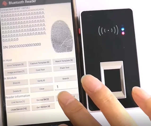 High Performance FBI Compliance Portable Wireless Fingerprint Reader Biometric Scanner With Free SDK