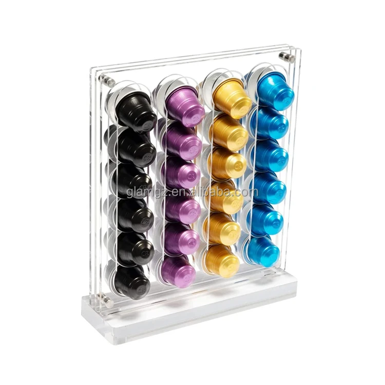 Large Capacity Perspex Coffee Capsule Display Acrylic Coffee Pod Holder