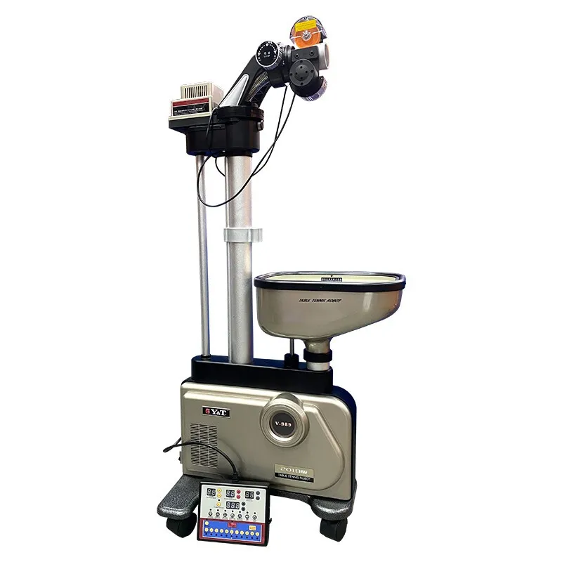 Y&T V989 Smart Serve Table Tennis Robot - Floor-Mounted