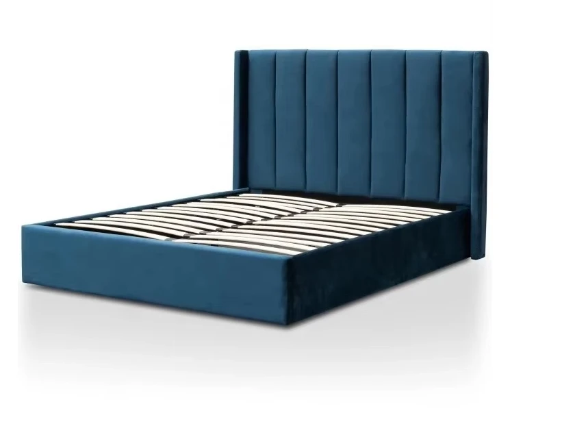 Gas Lift up Storage Platform Bed Frame Upholstered Queen Size Beds with ...