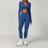 Blue Long-sleeve bra and pants