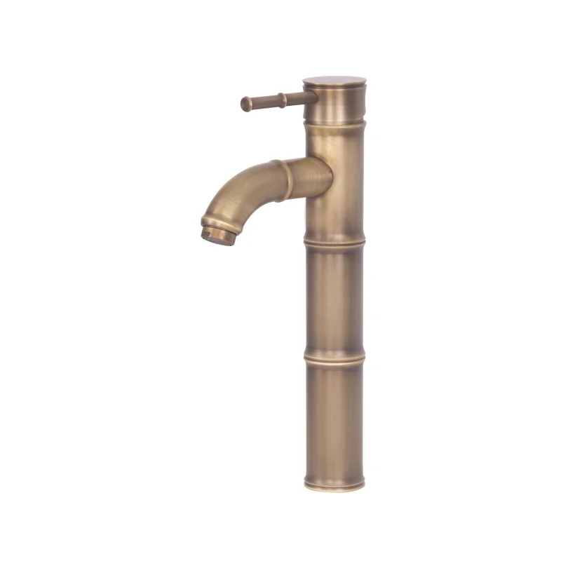 Luxury Tall Bamboo Shaped Brass Basin Tap - Bronze  supplier
