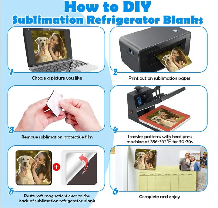 Blank Fridge Magnets for Home Kitchen  Microwave Oven Magnet on One Side, Self Adhesive on the Other Side