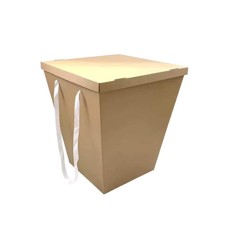 Delivery Move Kraft Paper Packing Boxes Handled Paper Square Paper Box ...