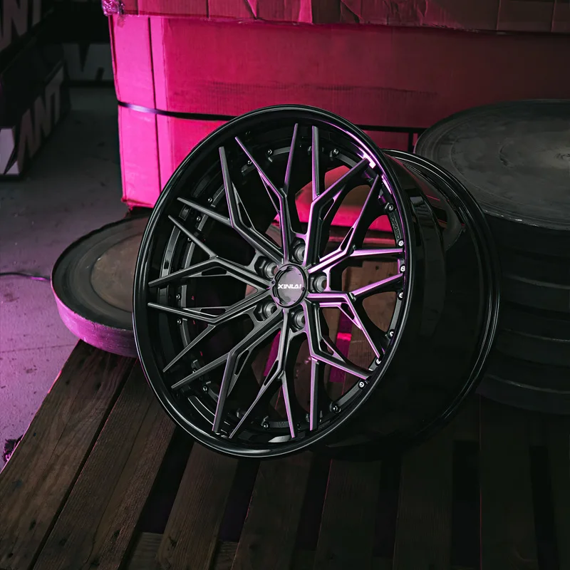 XINLAI Deep Dish Concave 2-piece Forged Passenger Car Wheel 5x120 5x112 5x114.3 Alloy Wheels 18 19 20 21 22 23 Inch Rims - Image 1