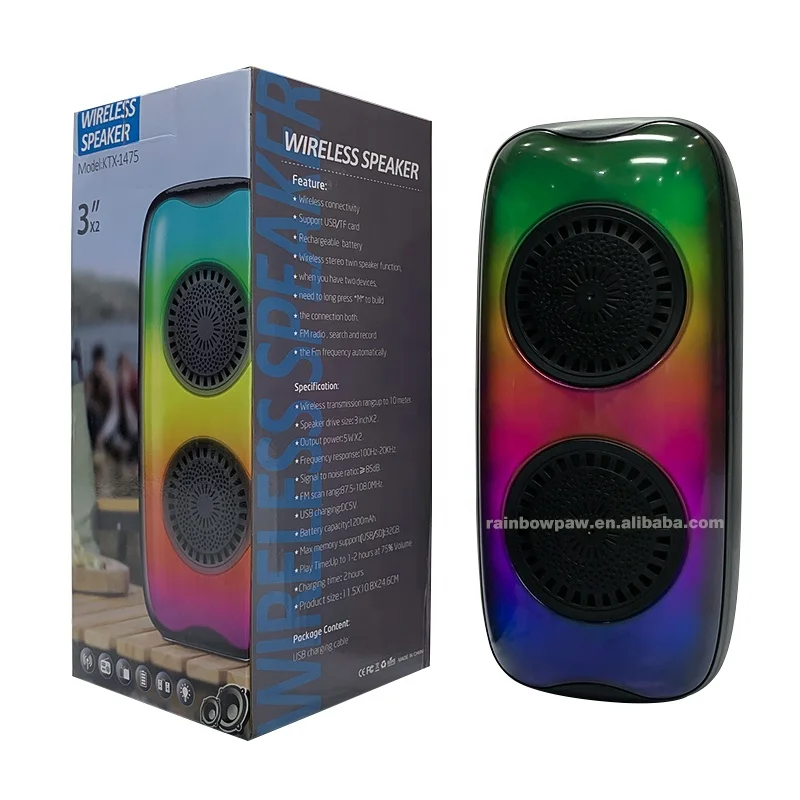 KTX-1475 Wireless Portable Speaker Party with LED Lights