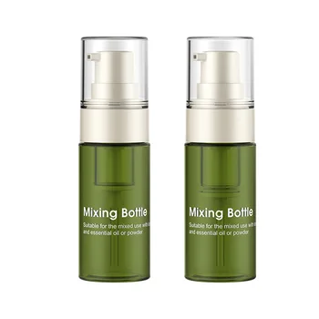 Wholesale new design 50ml green color plastic bottle with lotion pump for cosmetic packaging