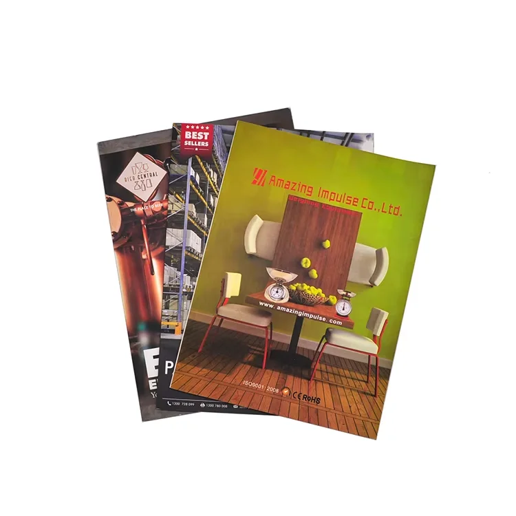 OEM Catalogue with Free Sample Food Menu and Slogans Printed Laminated Flyers Paper & Paperboard Brochure Flyer factory