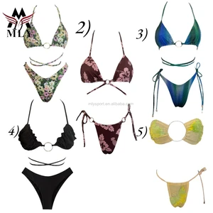 MLY Custom Fashion Design Bikini Sexy 2026 Multi Tie Bikini Print Swimwear Swimsuit Women
