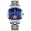 3 Silver Case Blue Dial