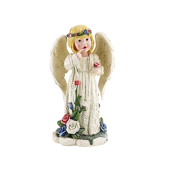Hand Carved Praying Guardian Angel Figurine A Gift To Show Love Sympathy Mother'S Day Craft For Home Desktop Decor