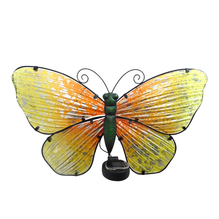 Beautiful Butterflies  3d Nordic Home Solar Metal ArtCraft Wall  1