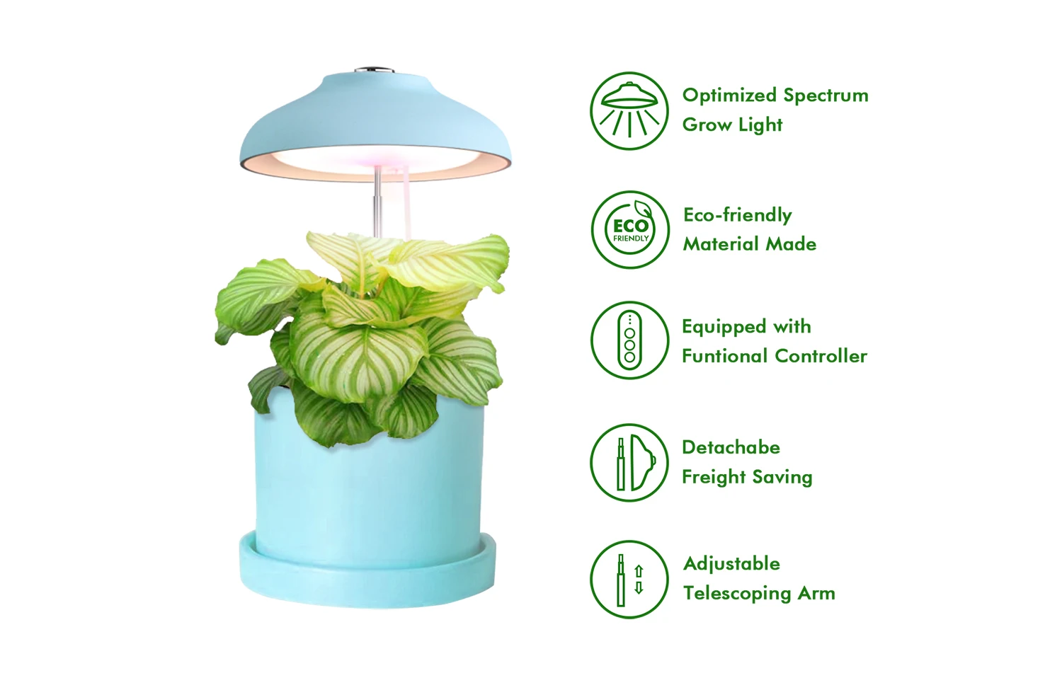 J&c Planter Mate 5w Home And Office Plant Light Indoor Garden Decor