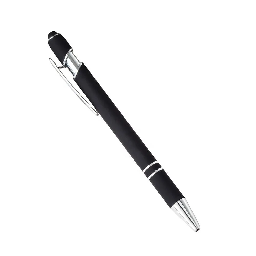 Promotional 2022 New Multi Function Metal Ball Ballpen for Smart Phone Soft Stylus With Logo 2 in 1 Touch Screen Ballpoint Pen