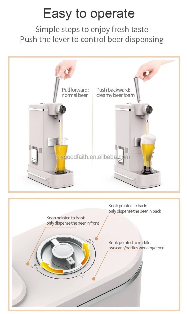 Ultrasonic Vibration Electric Beer Foam Maker Premium Tabletop Beer Tap Dispenser for Canned and Bottled Beer details