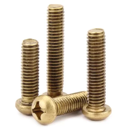 product high quality m2 m25 m3 m4 m5 m6 gb818 pure copper brass cross recess round head screw phillips pan button head screw-62