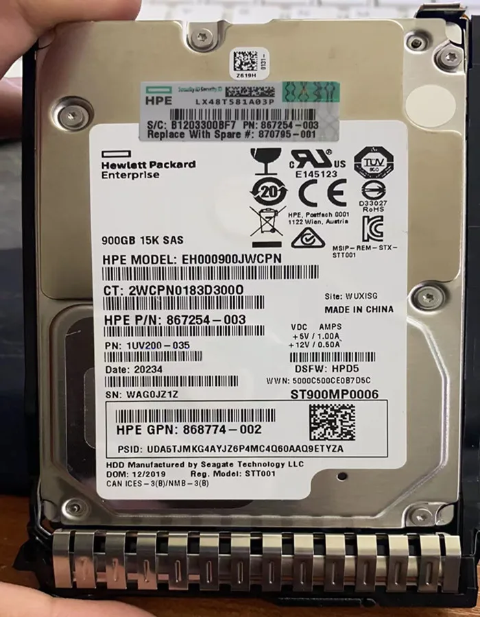 HPE 900GB 15K 12G SAS HDD - High Performance Server Storage