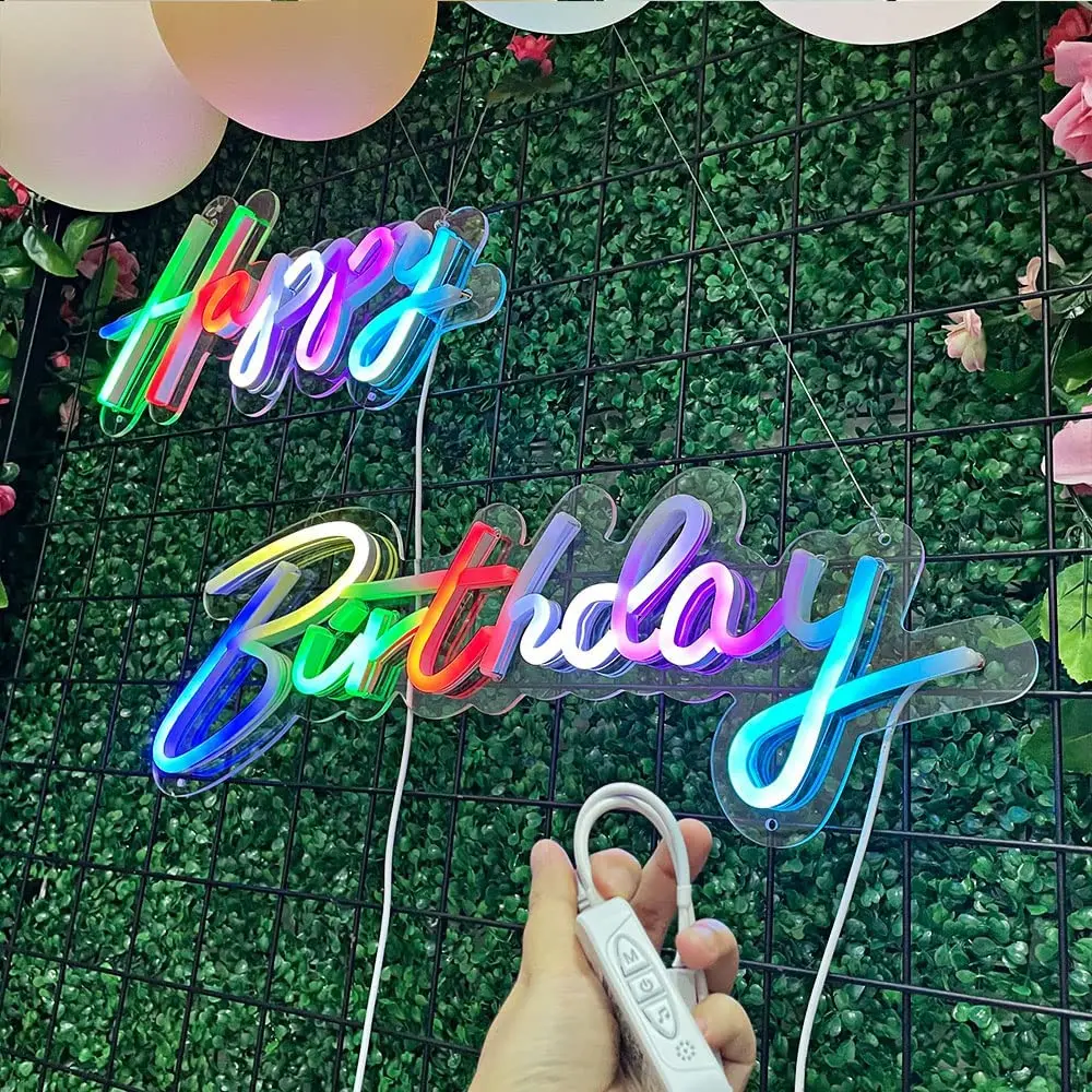 product smart dimmable switch rgb colorful led neon light signage party wall decor happy birthday dream color neon signs-3