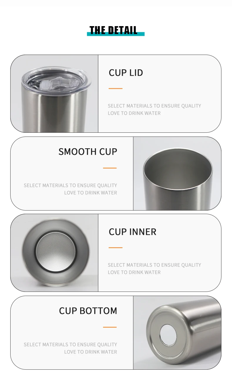 Wholesale Double Wall Vacuum Insulated Slim Stainless Steel Tumbler ...